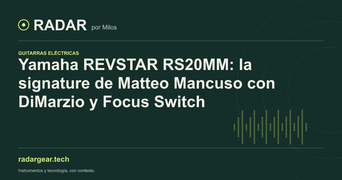 Yamaha REVSTAR RS20MM: la signature de Matteo Mancuso con DiMarzio y Focus Switch